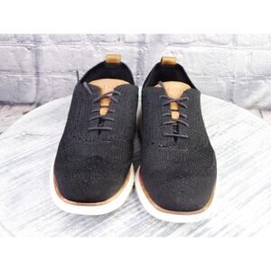 Cole Haan 2 Zero Grand Stitchlite Black Wingtip Oxford Shoes Men 8 Used No Box